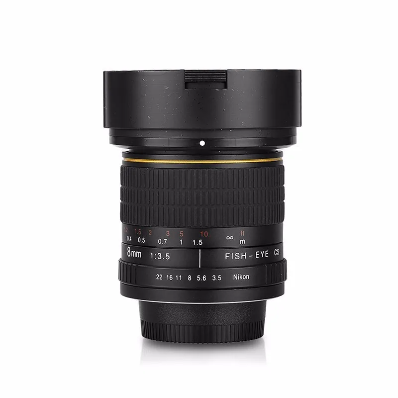 8mm F/3.0 Ultra Wide Angle Fisheye Lens for APS-C/ Full Frame for Nikon D800 D700 D3200 D5200 D5500 D7000 D7200 D90 DSLR Camera