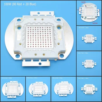 Hoge kwaliteit 10 w 20 w 30 w 50 w 100 w cob led groeien licht chip lichtbron, 4:1 Rood 660nm Blauw 440nm, Epileds 30mil/42mil