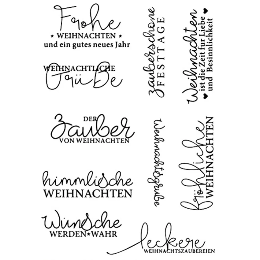 German Clear Stamps Scrapbooking/Sentiment Stamps Fairy Rubber New Card Making Words Text Sweet Stamp 652