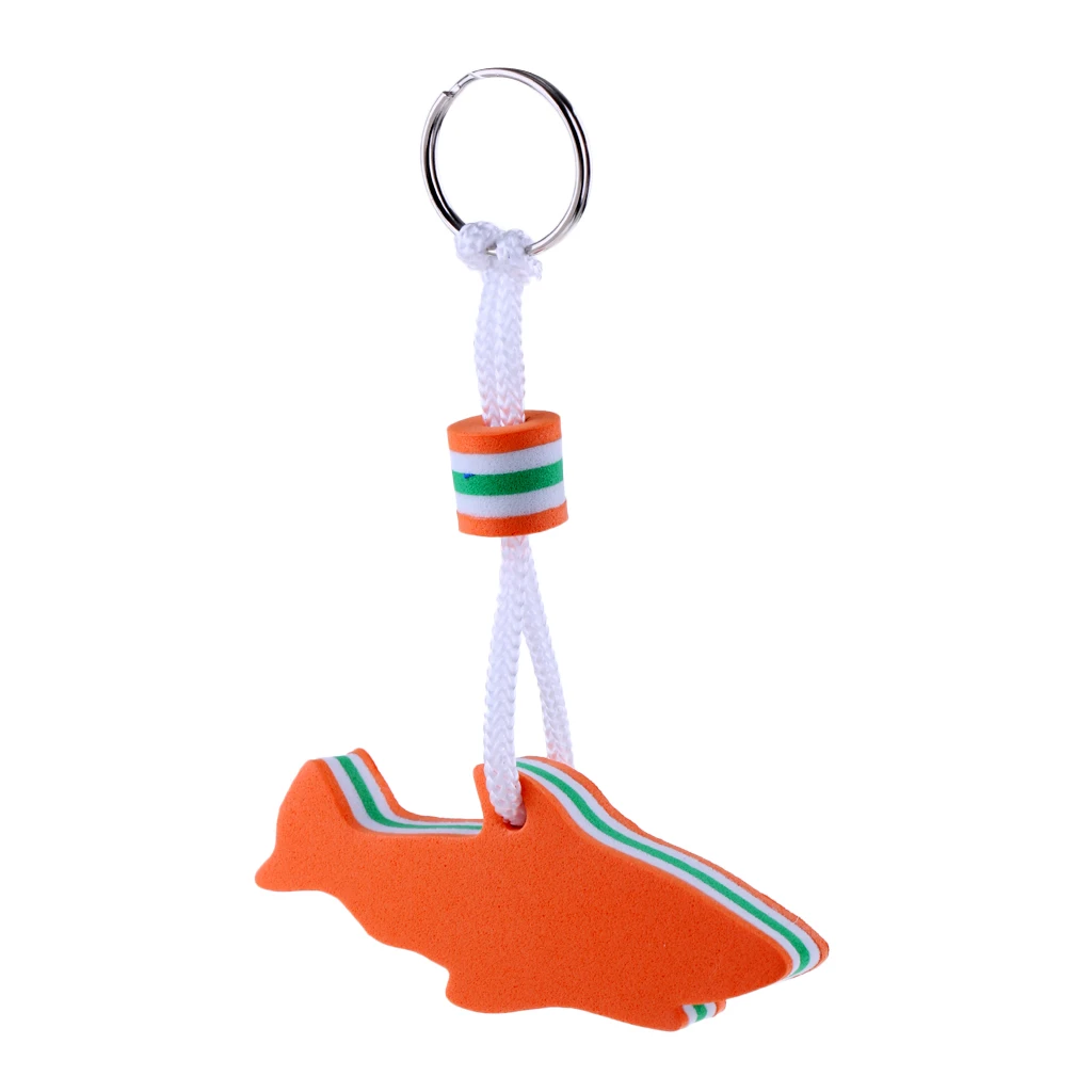 Lightweight EVA Dolphin Water Floating Keyring Backpack Key Chain Floatable Yachting Boating Keychain