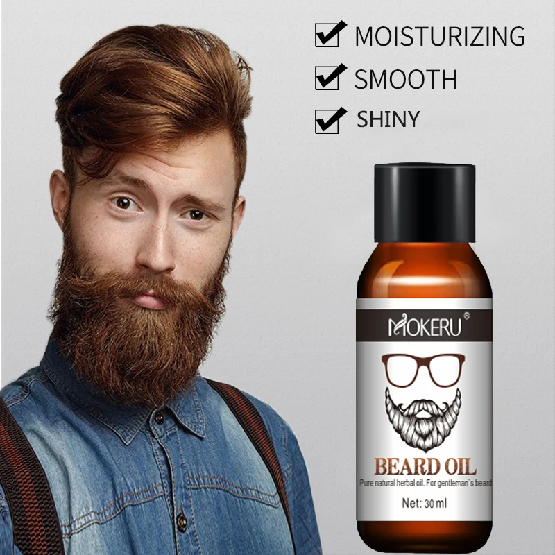 5PC/Lot 30ml Mokeru Organic Beard Oil For Hair Loss Products Grooming Beard Growth Oil Men Hair Treatment