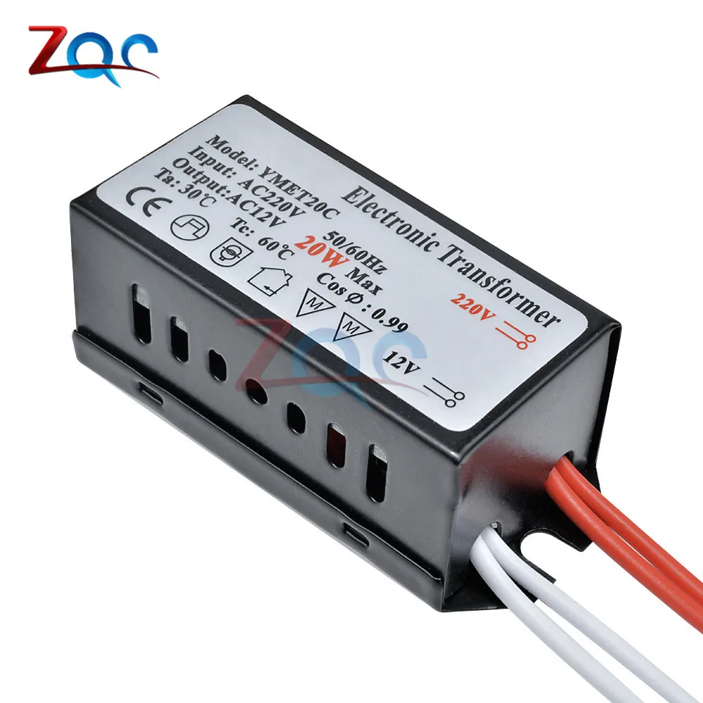 20W AC 220V To 12V LED Power Supply Driver Electronic Transformer for LED Halogen Light Bulb Lamp Lighting LED Strip