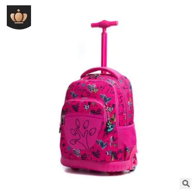 school rolling backpacks 2018 kid School bag with wheels Children wheeled backpack Travel Rolling Luggage backpack Trolley bags