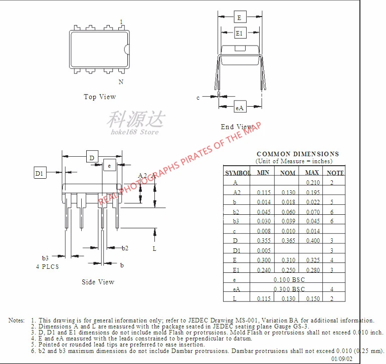10 unids/lote AT93C46 DIP-8 AT93C46-10PC-2.7 en Stock