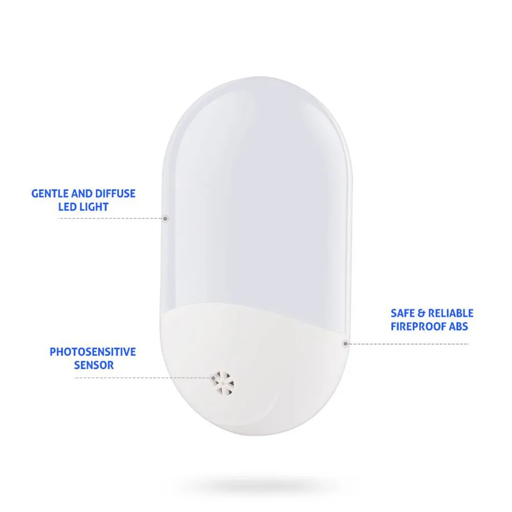 Led Night Lights, Automatic Night Light Twilight Sensor, Plug And Play Kids Night Light For Baby Room, Kitchen, Hallway