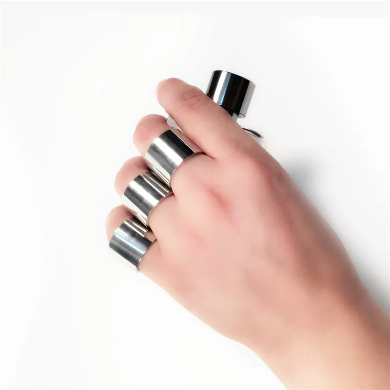 1Pcs Titanium Steel Finger Rings For Men and Women Party Street Fashion Style Rings