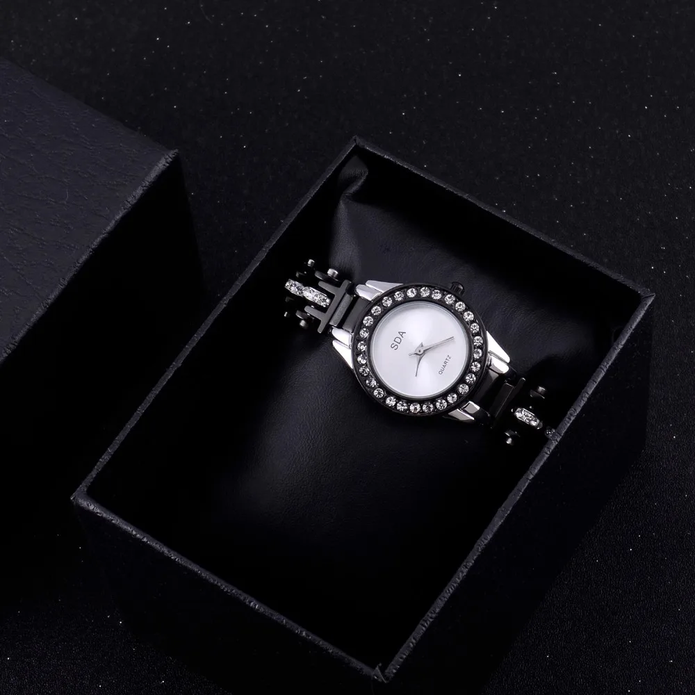 SDA New Design for Women Lady and Girl Giving Fashion Youth Romantic 316l Stainless Steel Japanese Movement Quartz Watches W100