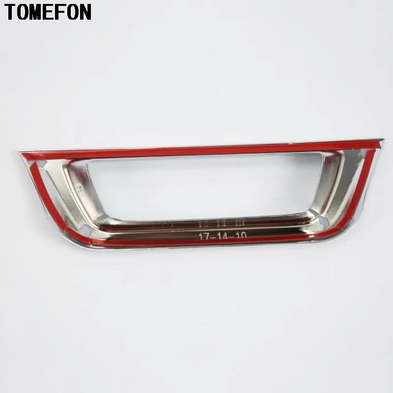 Tomefon Abs Chrome Inferiore Posteriore di Stop Del Freno Della Lampada Della Luce Della Copertura Trim Coda Semaforo Cofano per Nissan Kicks 2016 2017 2018