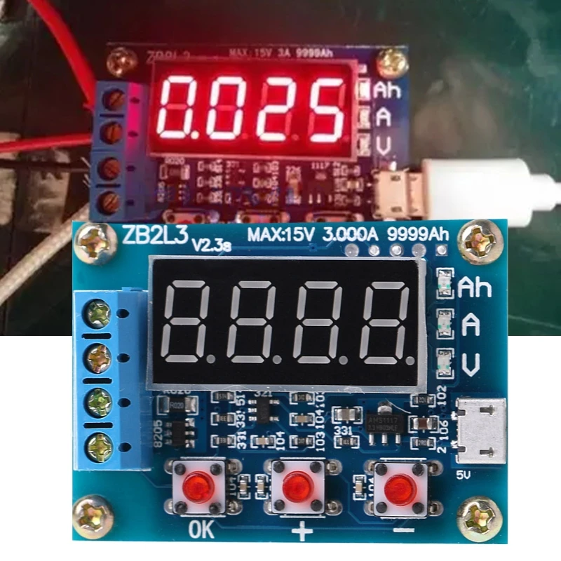 新しい ZB2L3 リチウムイオンリチウム鉛蓄電池容量計放電テスターアナライザ強