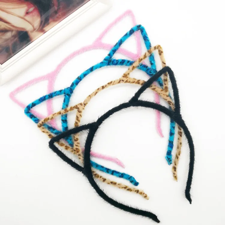 1PCS New fashion Style Girls Cloth  Cat Ear Headband Hairband Princess Hair Accessories Headwear Sexy Cute Hair Band