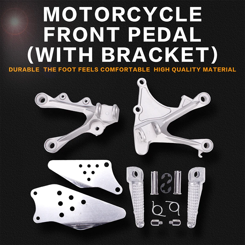 Front Foot Rests Pedal Bracket Assembly Kit For Kawasaki ZX-6R 636 2005 2006 2007 2008 ZX6R 05-08 Motorcycle Parts