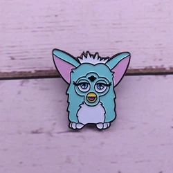Cute Furby Vaporwave enamel pin