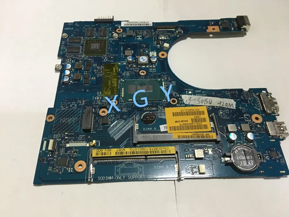 

for Dell 17 5558 5758 Laptop Motherboard C65T5 0C65T5 CN-0C65T5 AAL10 LA-B843P W/ SR245 I3-5010U 100% Tested OK