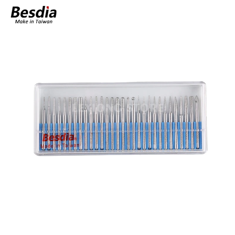 TAIWAN Besdia BMA-30 Diamond Mounted Points 3.0 mm Shank Grinding Heads Suits For Dremel Rotary Tools