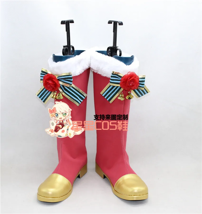 

LoveLive! Love Live Christmas Honoka Kousaka Red Cosplay Shoes Boots X002