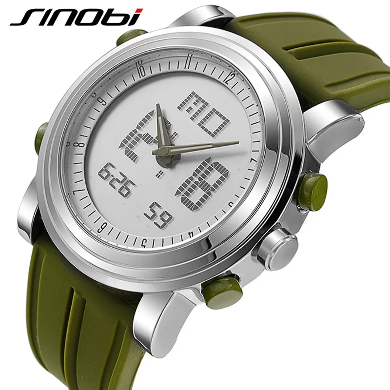 SINOBI 9368 relogio masculino digital watch Men WristWatch Date Waterproof Chronograph Running Clocks Montres Femmes sport watch