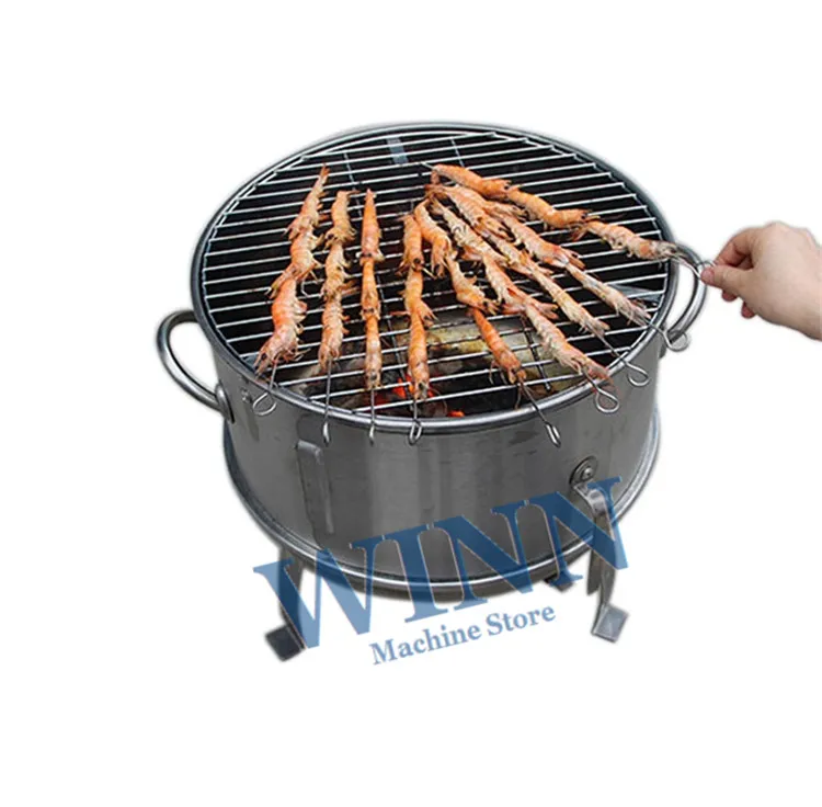 40cm Charbroiler lamb szpikulec grillowanie kuchenka odpinany mięso na grilla wiszący piec stal nierdzewna węgiel broiling piekarnik grill out