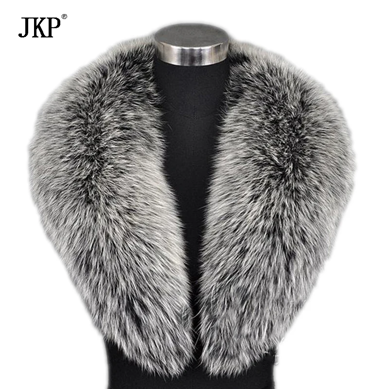 Winter Women\'s Real Fox Fur Collar Fox Fur Cap Fur Collar 80-100cm Collar Soft Fur Scarf Neck Warmer Fashion Soft Natural Shawl