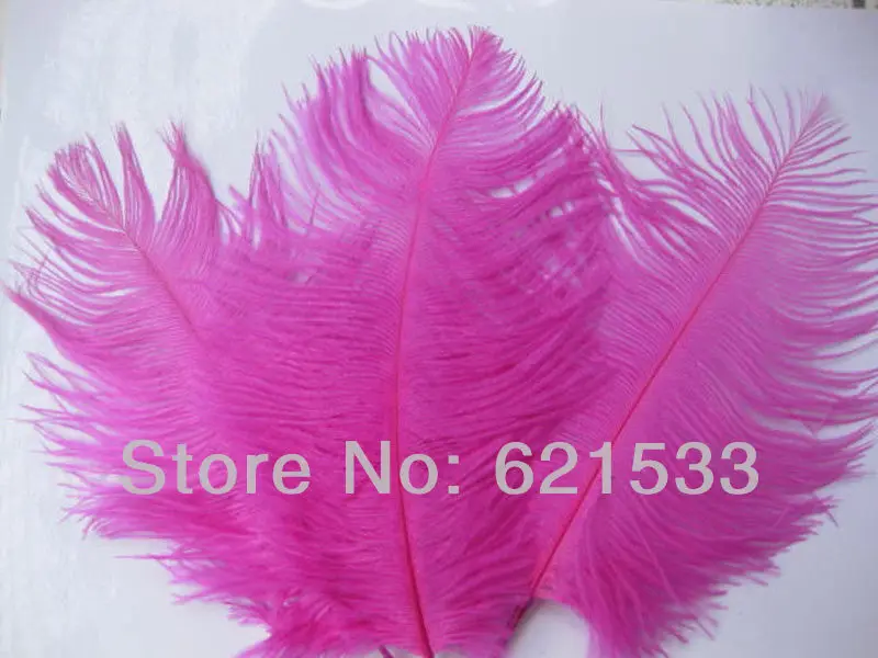 High Quality!100pcs/lot Rose Red/Hot Pink/Fuchsia Ostrich Plumes Feathers 15-20cm/6-8Inch