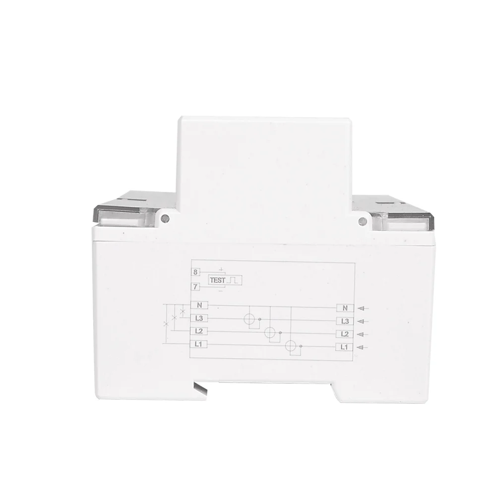 Simply Installation Three Phases 4 Wire Digital Power Meter Electric Electricity  Meter DIN Rail Mount AC 380V 5(100)A 50Hz