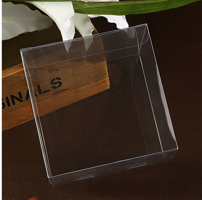 20pcs 10*10*10cm Transparent Waterproof PVC Boxes Packaging Plastic Clear Box Storage For Food/jewelry/Candy/Gift/cosmetics