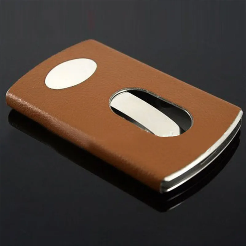 1 Piece Credit Card Holder Women Vogue Thumb Slide Out Stainless Steel Pocket ID Business Card Holder Case for Men Card Wallet