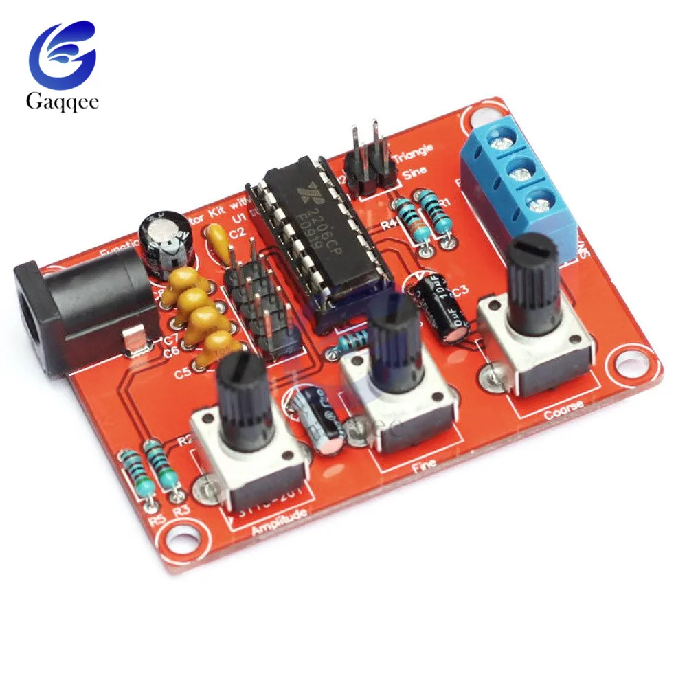 Imagem -04 - Gerador de Sinal de Frequência Ajustável Função Gerador Sine Triângulo Saída Quadrada Kit Faça Você Mesmo 1hz1mhz Xr2206