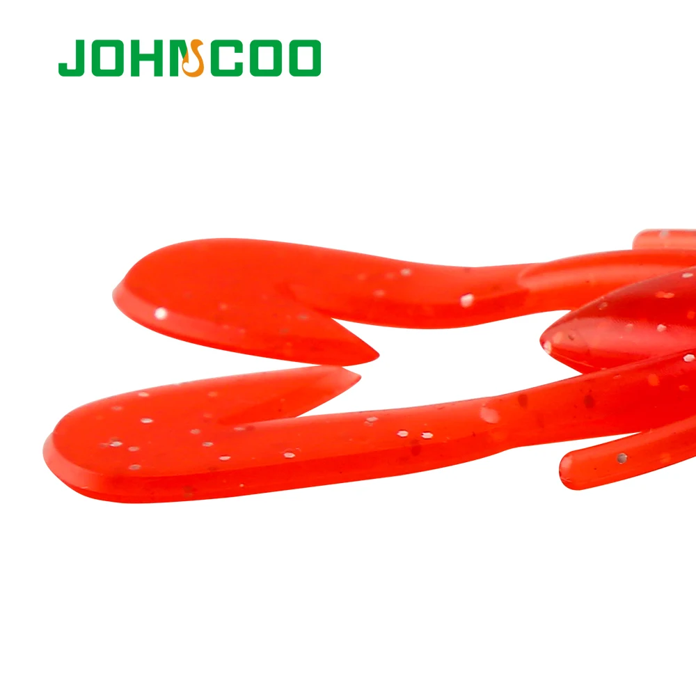 JOHNCOO Craw fish Baits Fishing Lure 90mm 5.5g 8pcs Craws Shrimp 2 Huge Pinchers Soft Lure Bass Lures
