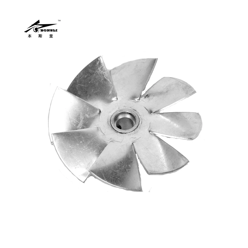 aluminum small fan blade impeller vane aluminum 70mm diameter