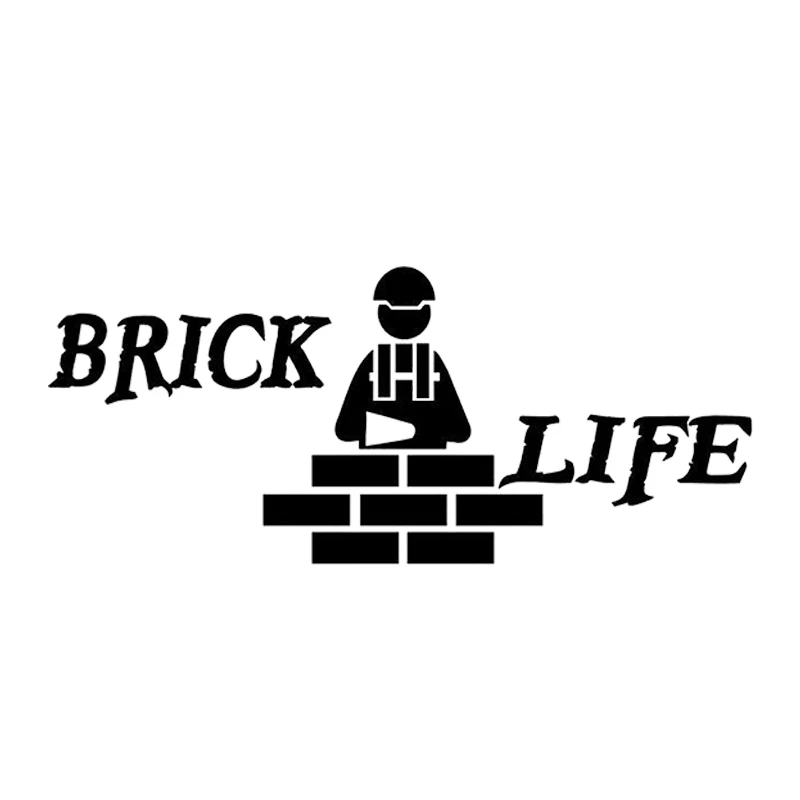 Brick Life Decal Sticker for Car Truck Van Masonry Trowel Bricklayer Rear Window Car Sticker