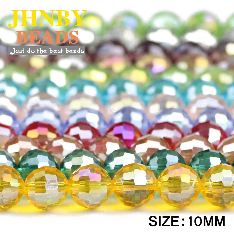 30pcs 10mm 96 Faceted Football Shape Austrian Crystal Round Loose Beads For Jewelry Bracelet Necklace Accessories Making DIY