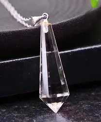 Natural clear quartz crystal point Spirit pendulum healing stones for gifts
