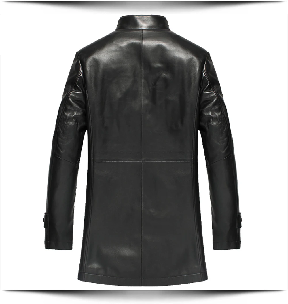 Men's Golden Mink Fur Outerwear Lambskin Jacket Removable Lined Trench Coat Crafted Genuine Leather Shell