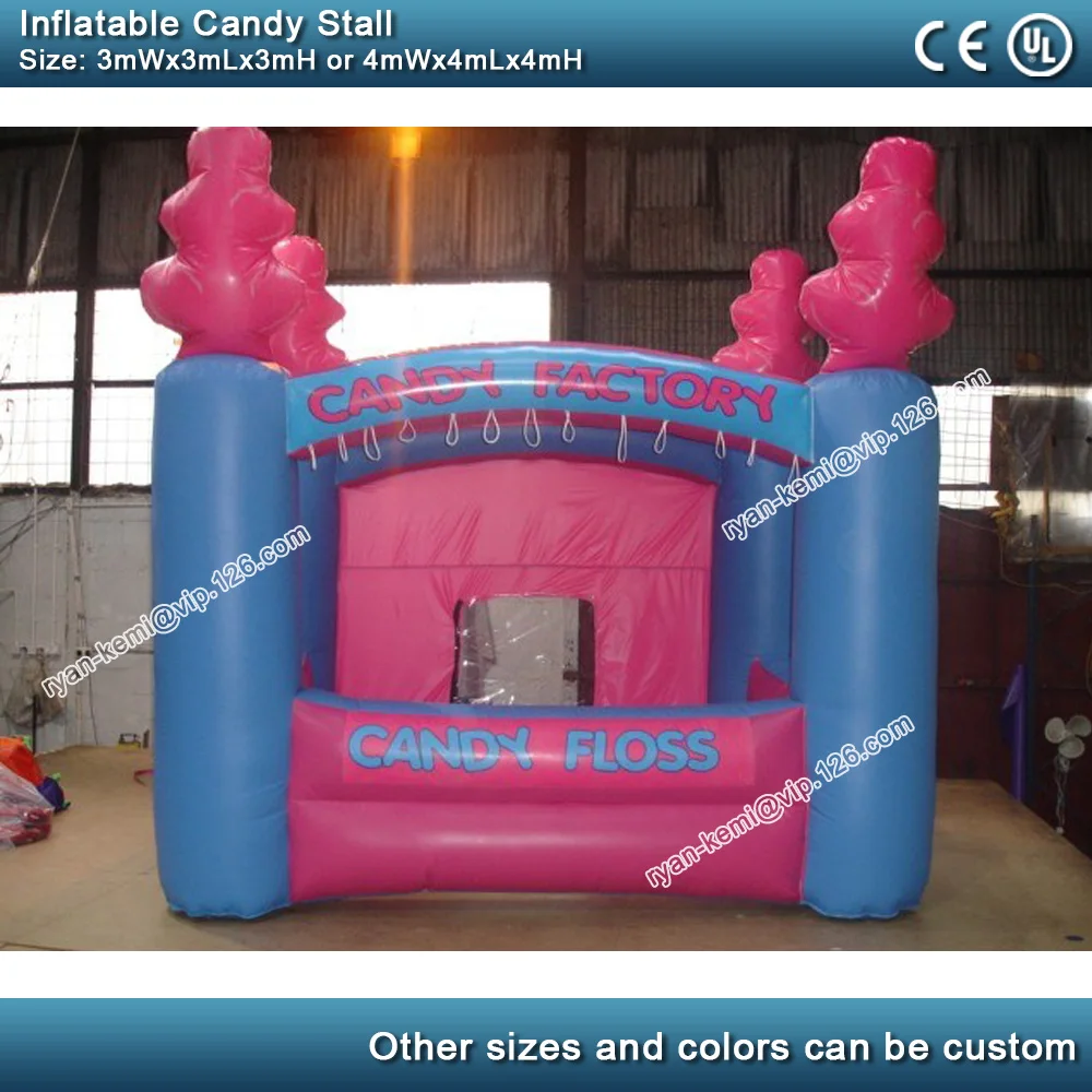 3m 4m inflatable candy stall tent inflatable sweet house kiosk inflatable shelter outdoor inflatable booth portable cabin