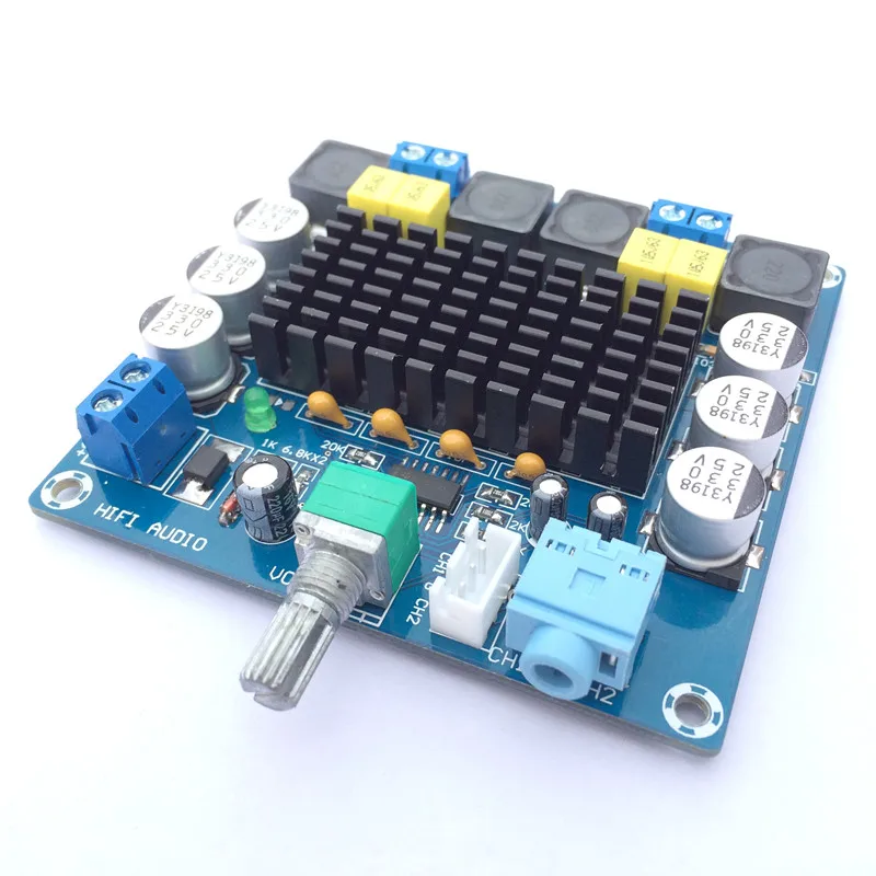 TPA3116D2 DC12-24V 80W * 2 двухканальная настольная плата цифрового усилителя