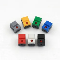 10Pcs PB86-A1 Red LED 6Pin Momentary PCB Mount SPDT Square Push Button Tact Switch For Stage Equipment Control