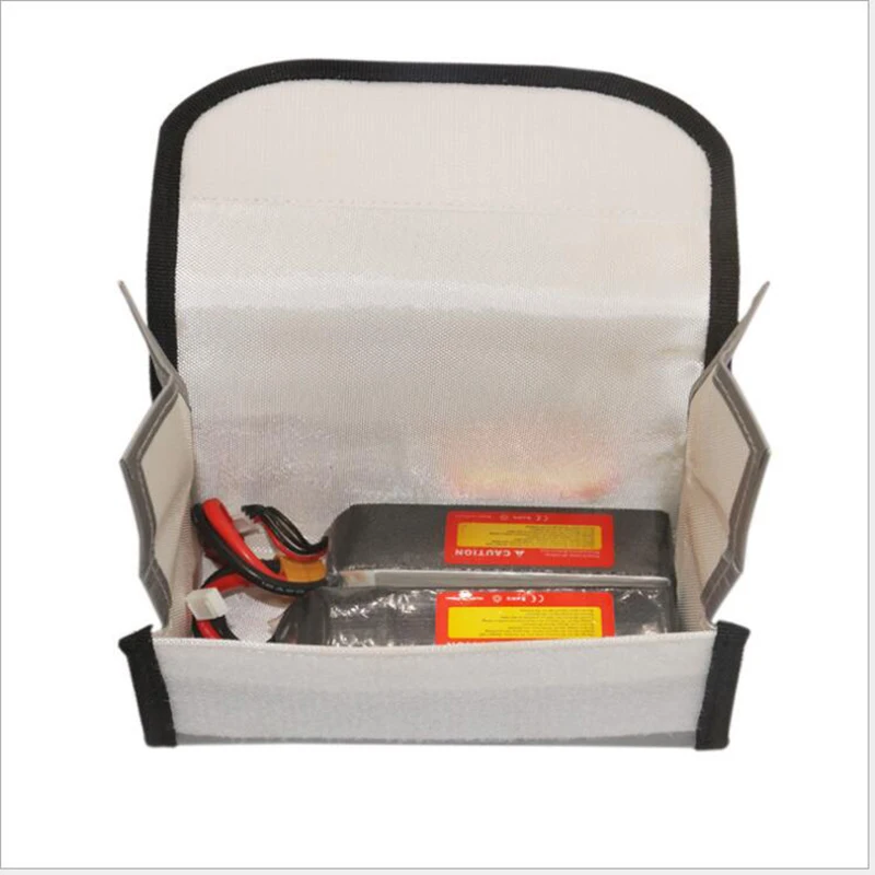 New 18.5 * 7.5 * 6cm ZDF Silver High Quality Glass Fiber RC LiPo Battery Safety Bag Safe Guard Charge Sack