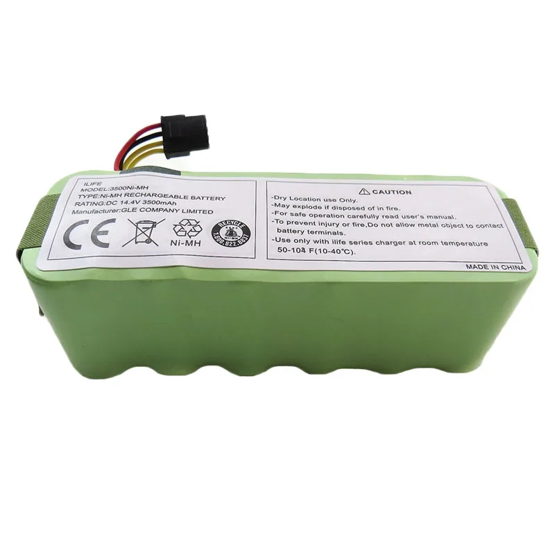 Batteria per Kitfort KT504 Haier T322 T321 T320 Panda X500 X580 X600 Ecovacs Specchio CR120 Dibea Robot Aspirapolvere 3500mAh