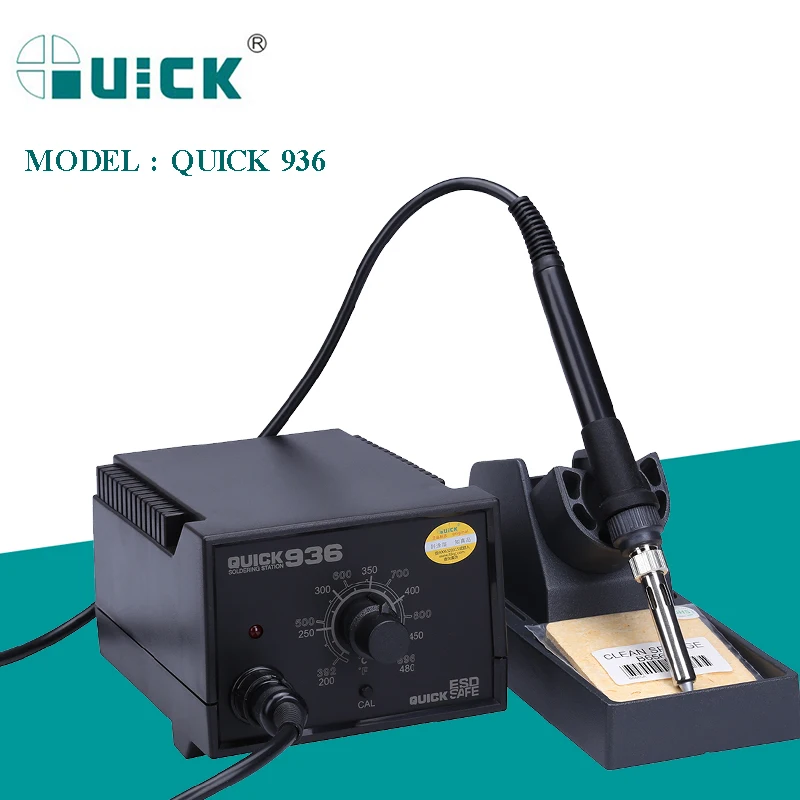 

QUICK 936 110V/220V ESD Safe Soldering Station 60W Adjustable Temperature Electric Solder Iron Anti-static BGA Rework Station