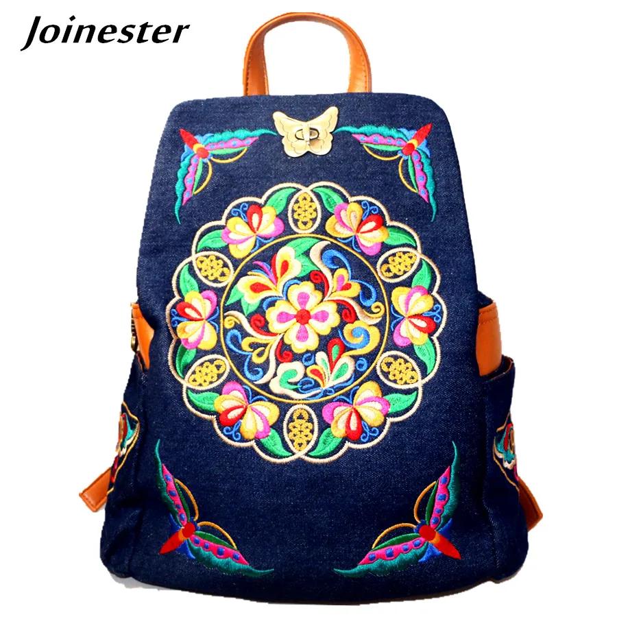 Women Retro Canvas Casual Backpack Fashion Denim Daypack Light Weight Jeans Travel Tote Bag Girls Schoolbag Shoulder Bookbags