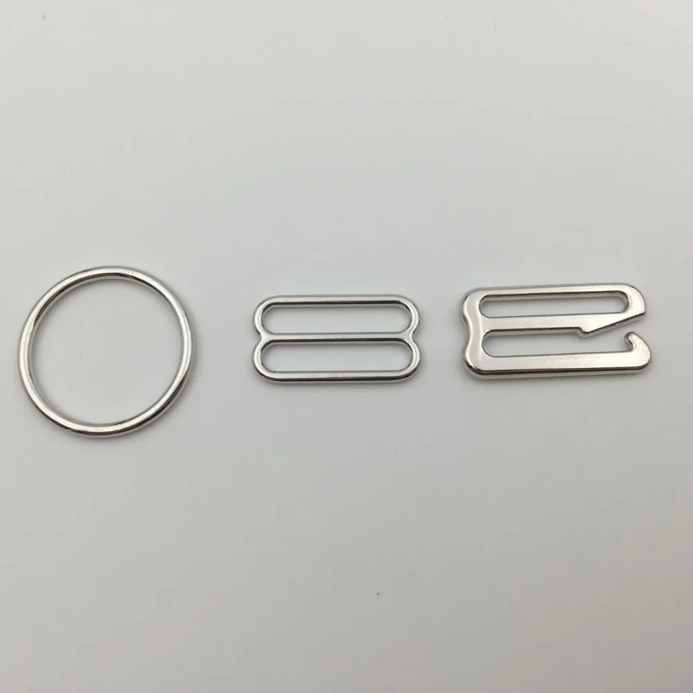 2000 pcs / lot Nickel plated bra rings sliders and hooks