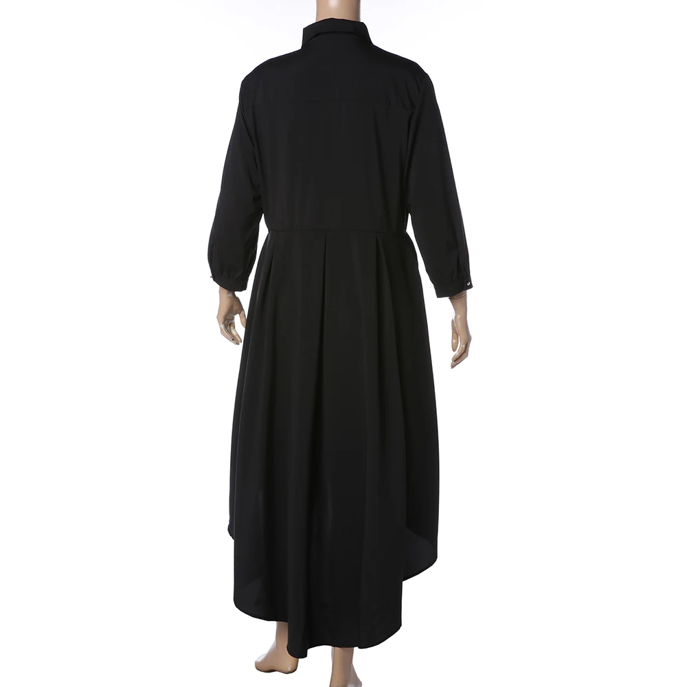 Vestido de manga longa patchwork para mulheres, roupas elegantes, solto, tamanho grande, 6XL, gordura, outono, apuramento, 6XL