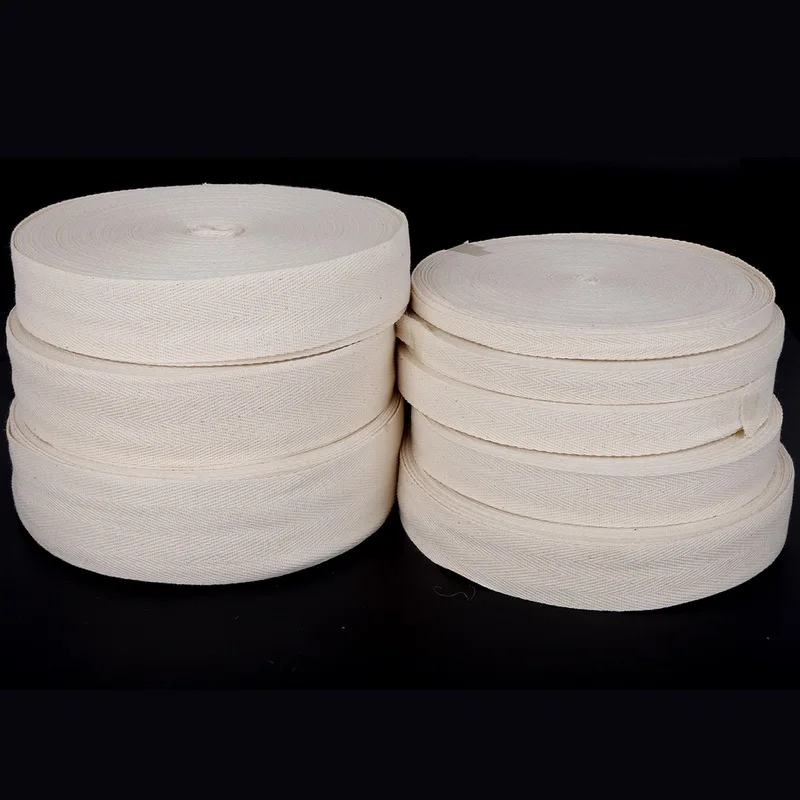 5 Yards 1/1.5/2/2.5/3/3.5/4/5cm Width White/Ivory Cotton Ribbon Webbing Tape Home Textile Supplies Diy Crafts Sewing Accessories