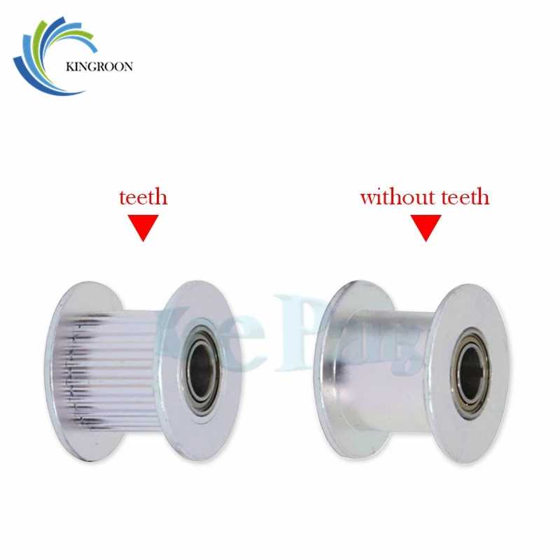 10pcs/lot GT2 Idler Timing Pulley 16 Teeth 20Tooth Part Wheel Bore 3mm 5mm Aluminium Tooth Gear Width 6mm 10mm 3D Printers Parts