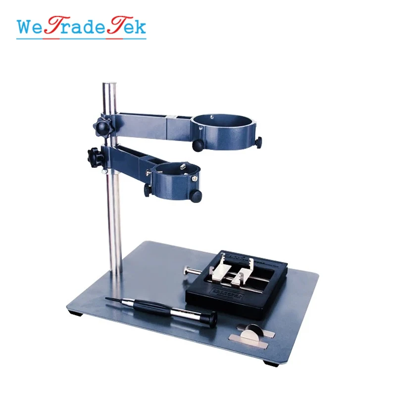 2 In 1 F-204 Hot Air Gun Stand Holder BGA Reballing Platform Hot Air Brower Clamp Jig Fixture With Screwdriver