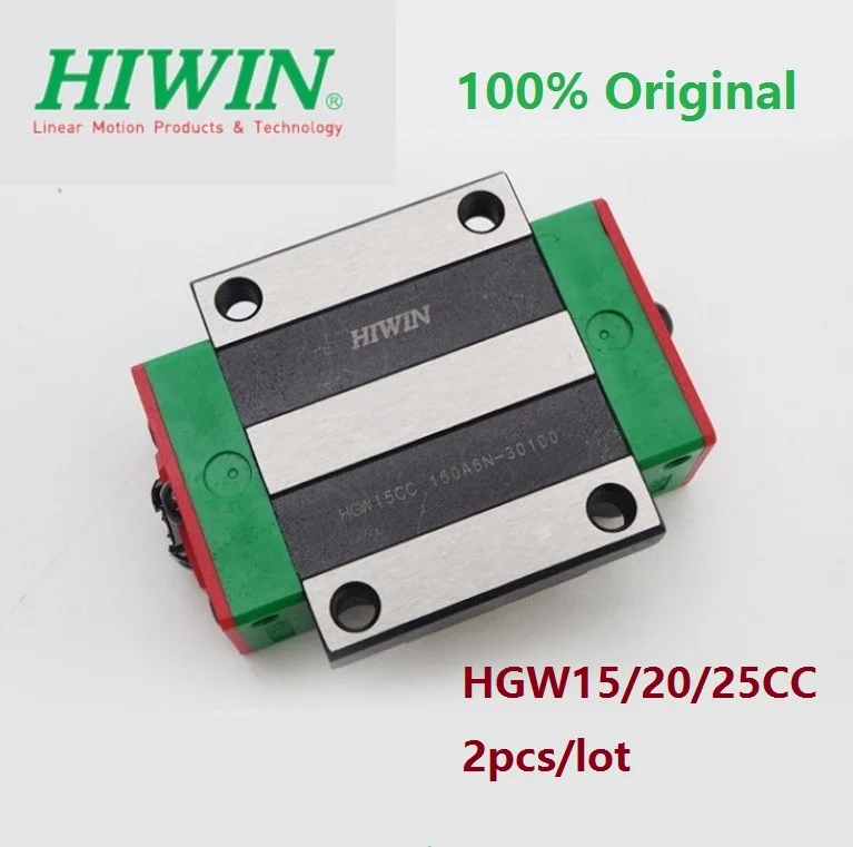 

2pcs/lot HGW15CC HGW20CC HGW25CC 100% Original Hiwin linear blocks carriages match with HGR rail for CNC