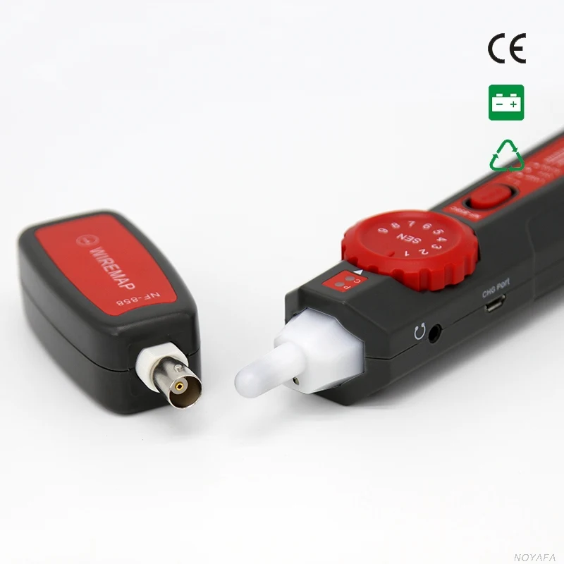 LCD Wire tracker Cable Tracer  RJ45 BNC Coaxial Cable Length Tester Cable Fault Locator VFL UTP STP RJ45 Cat5 CAT6