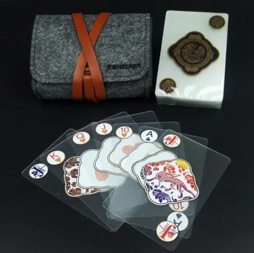 Retail PVC frosted crystal transparent water proof Poker playing card deck gift