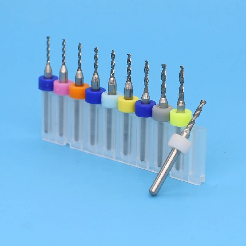 1.1-2.0mm 카바 이드 pcb 드릴 세트 10 pcs 나무 절단 기계 cnc 라우터 금속 드릴 조각 도구