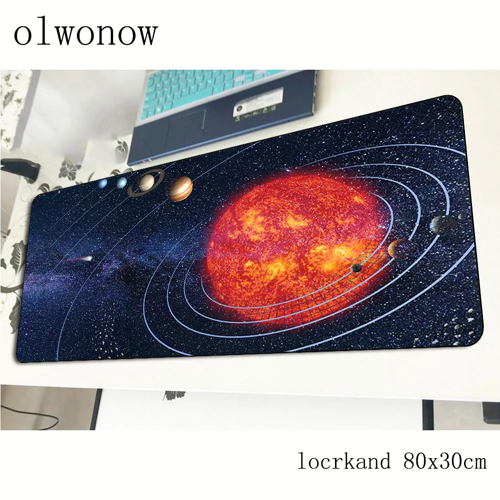 solar system mousepad 80x30cm locrkand gaming mouse pad big gamer mat home computer desk padmouse keyboard large play mats